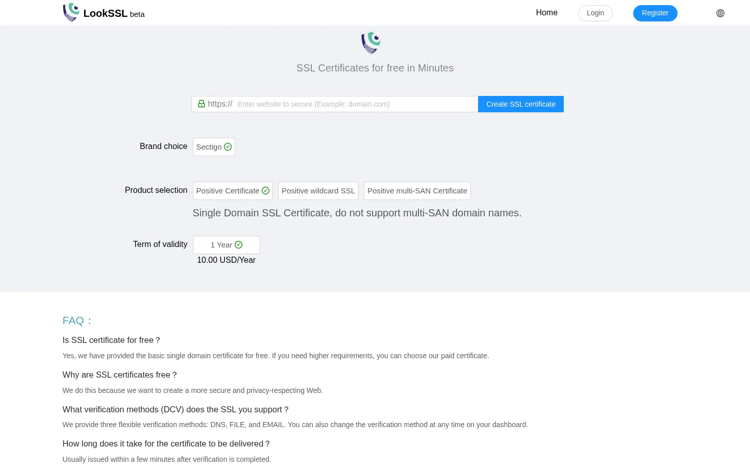 LookSSL 页面快照